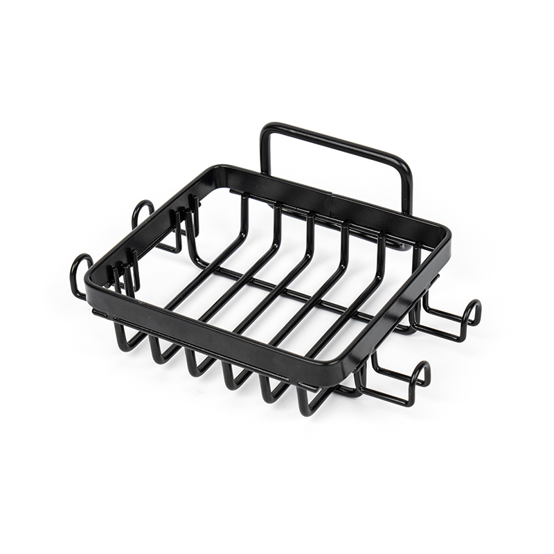 Čierny držiak na mydlo z nehrdzavejúcej ocele do sprchy