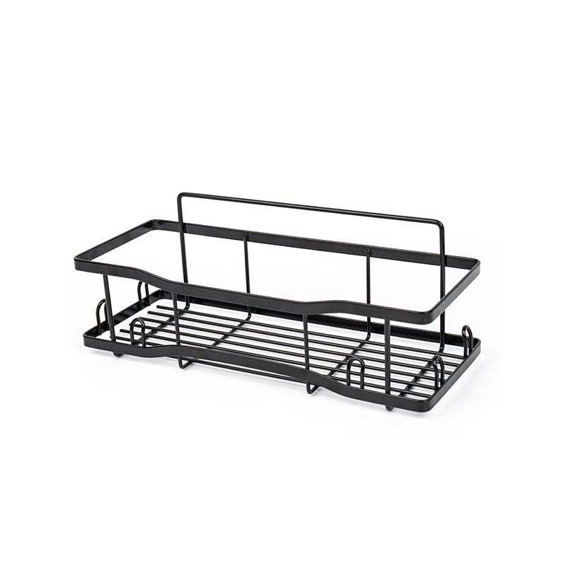 Nástenný kovový drôtený úložný kôš do kuchyne a kúpeľne