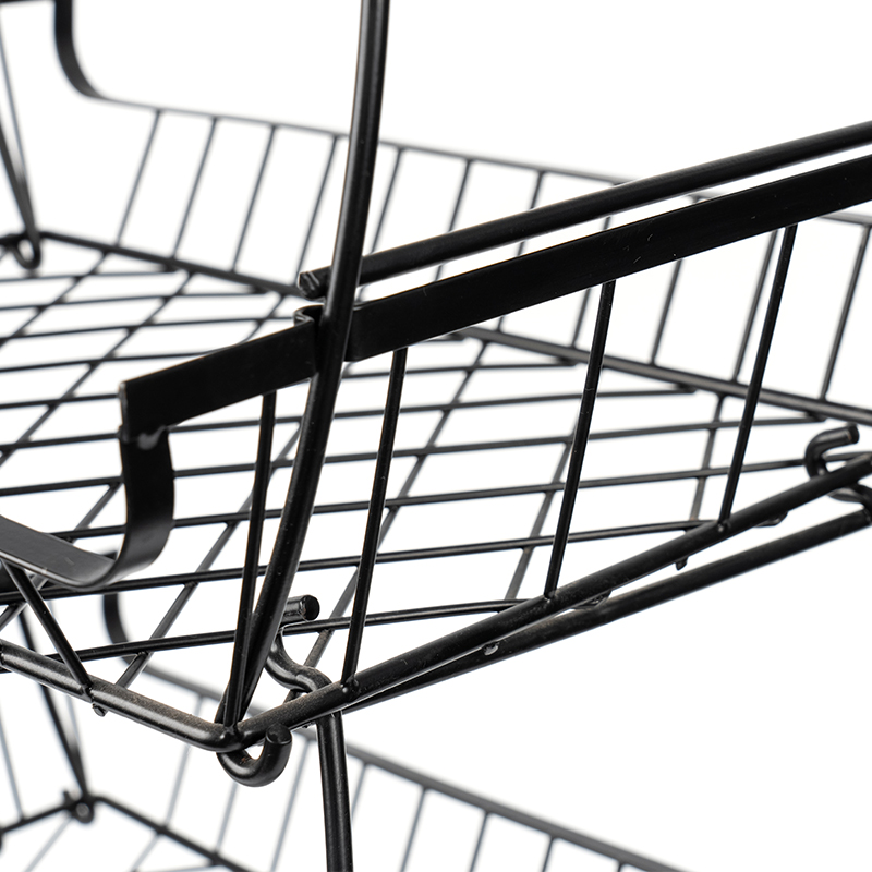 4-poschodový stohovateľný kôš na ovocie a zeleninu s rolovacími kolieskami