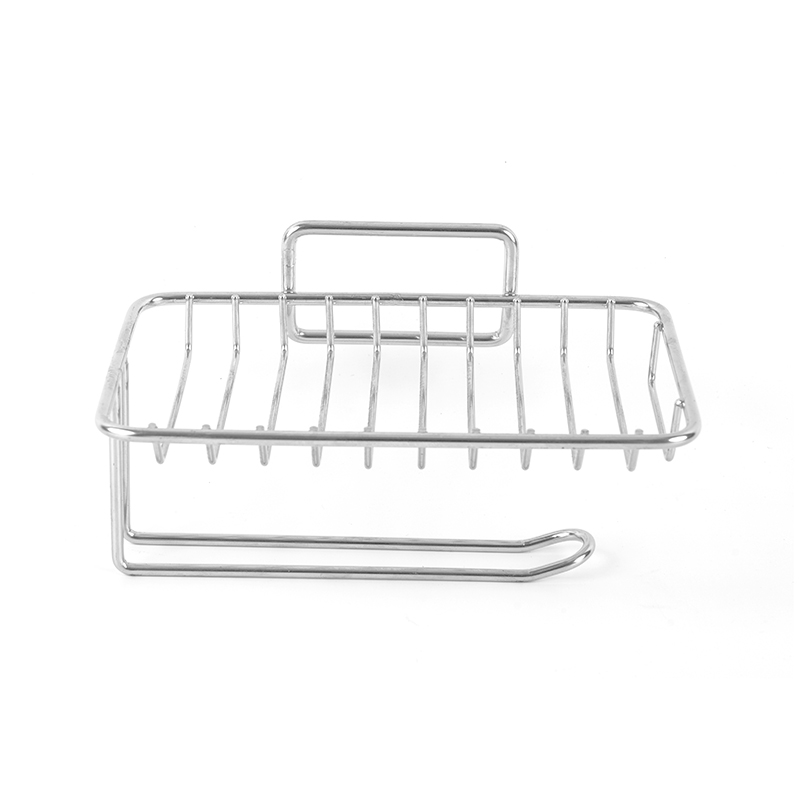 Keramická miska na mydlo so samoodvodňovaním a stojanom z nehrdzavejúcej ocele