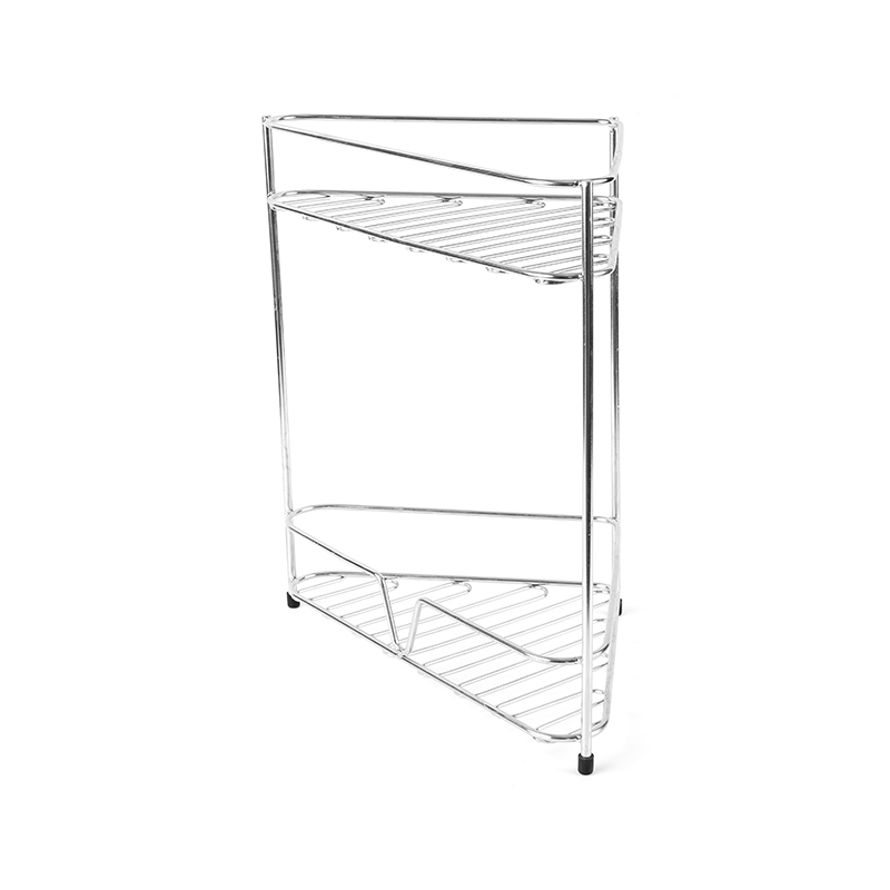 Rohová polica s organizérom na pult do kúpeľne