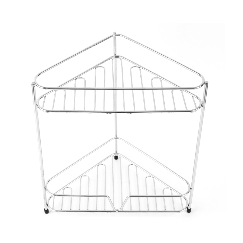 Rohová polica s organizérom na pult do kúpeľne