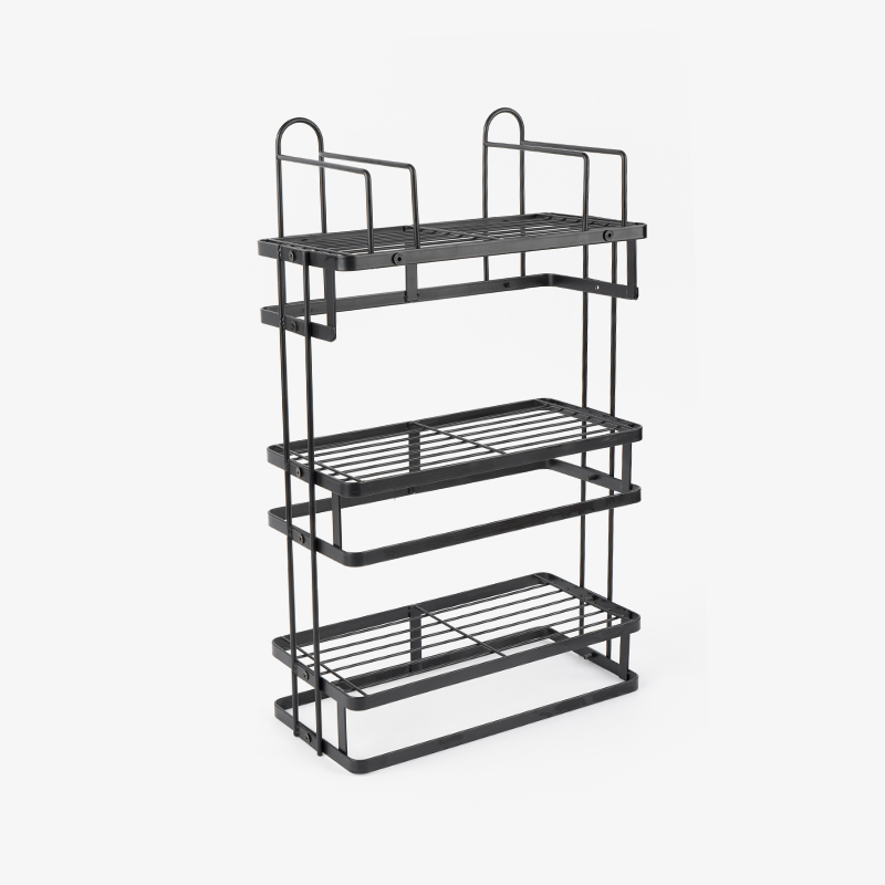 3-policový nastaviteľný kovový úložný stojan do kuchyne a garáže