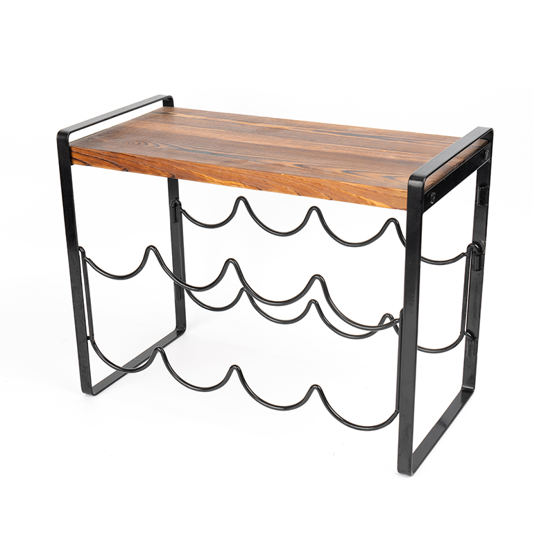 Rustikálne drevené stolové fľaše na víno bez nutnosti montáže